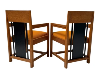 Two Art Deco Modernist High Back Armchairs by Cor Alons, 1927